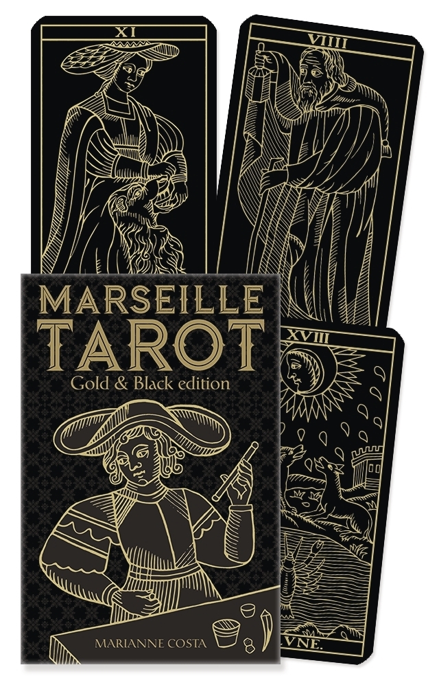 Tarot Marseille Gold & Black - Set