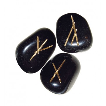 Runensteentjes van Zwart Agaat